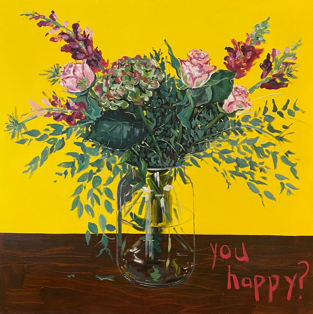 Michelle Taube, You Happy, Oil on Canvas, 76 x 76cm
